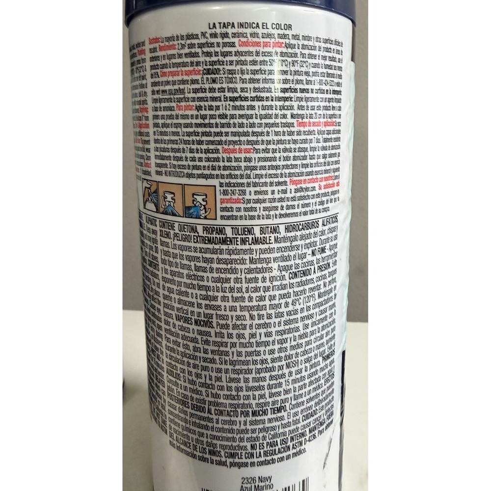 2X Krylon 2326 Navy Gloss Fusion Spray Paint for Plastic Wood 12oz - Picture 3 of 5